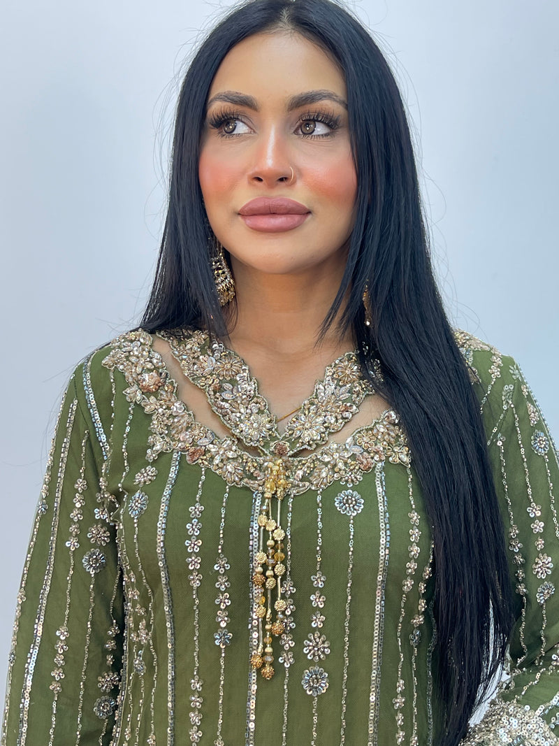 Payal - cutdana - Green