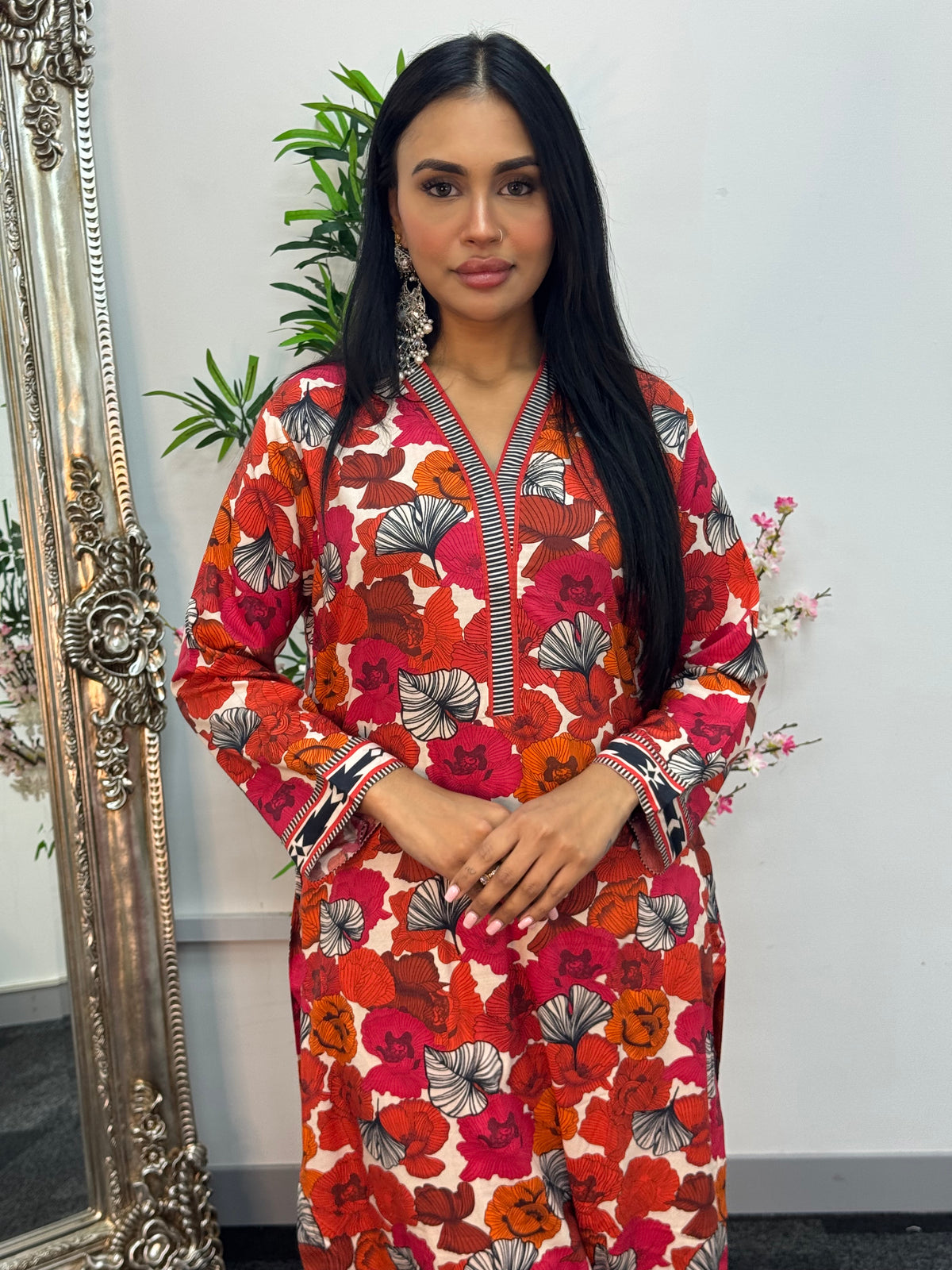 Daily Wear - 2pc Printed Linen - Floral