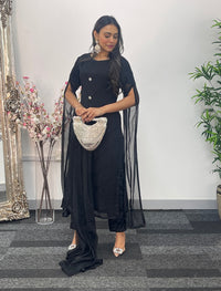 Floor Length Sleeves - Black