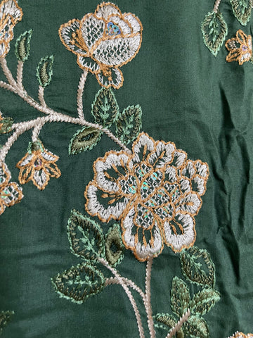 Linen - Embroidered - Winter - Green - ANU