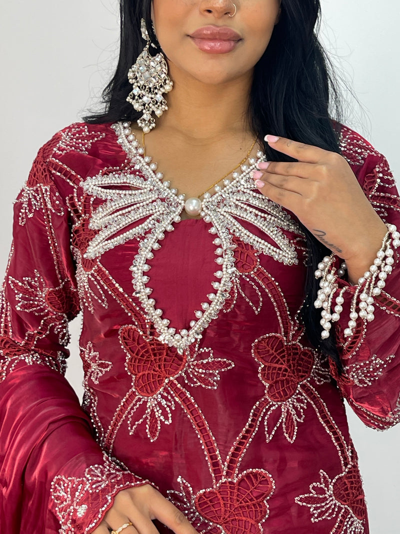 Kangan - cutdana - Maroon - Y