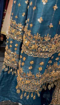Parwana - Teal - Cutdana