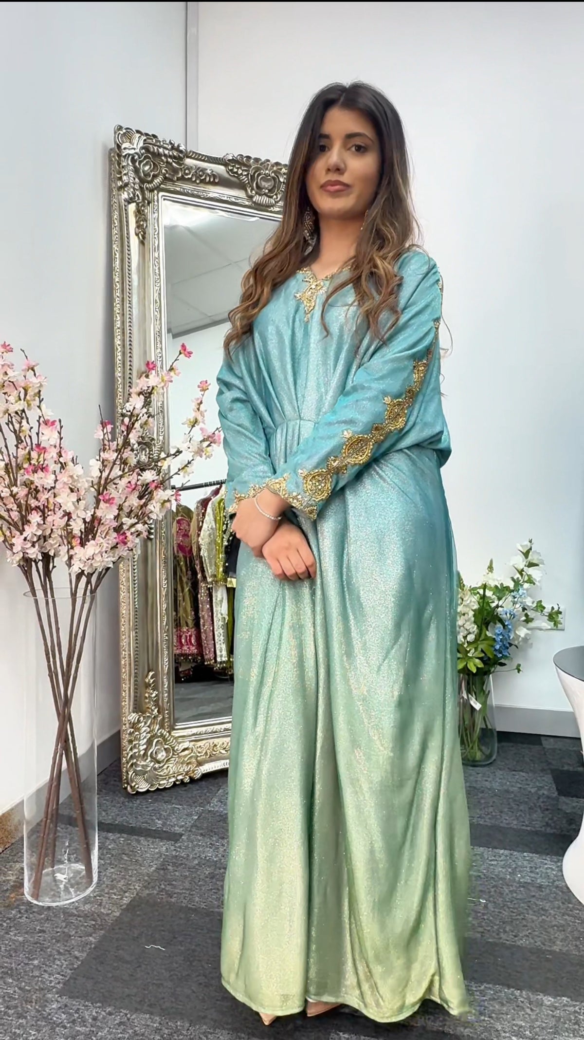 Moonlight X Adda work - Party Wear - Ombre Kaftan - kaftaan