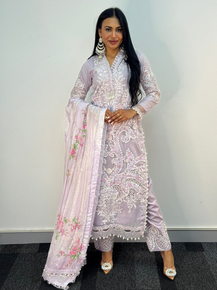 Maria B Luxury Lawn - 2026 - Lilac