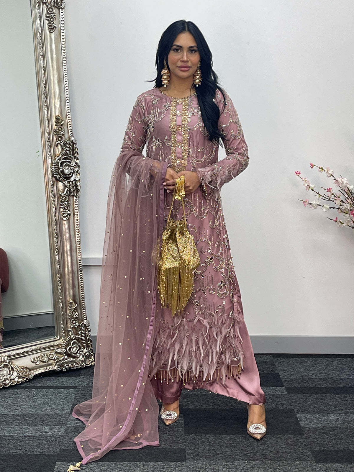 Mala - cutdana - lilac pink - A