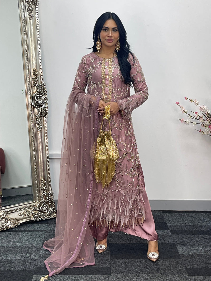 Mala - cutdana - lilac pink - A