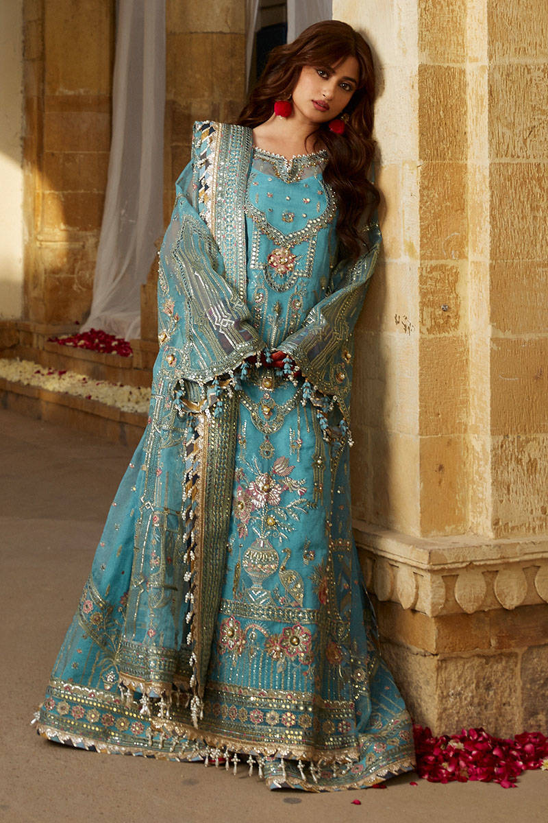 Feeroza - MNR blue Sharara outfit