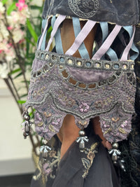 Maria B Luxury Velvet - Gray Purple -