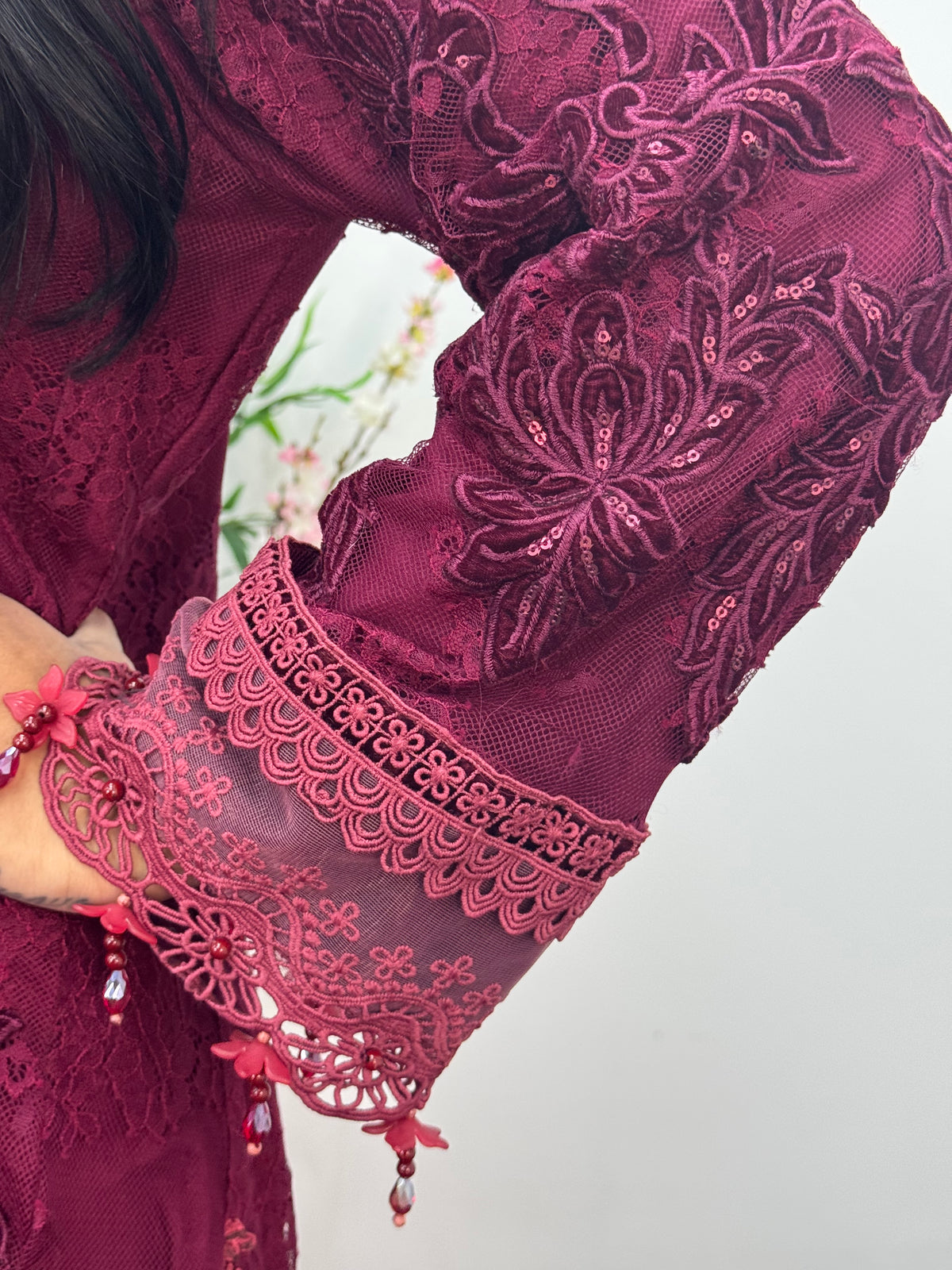 Maria B Luxury Velvet - Maroon -