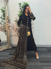 Komal - Velvet - Chocolate Brown