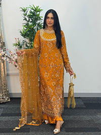 Siyara  - cutdana - Mustard