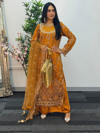 Siyara  - cutdana - Mustard