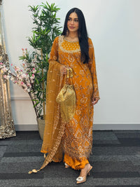 Siyara  - cutdana - Mustard