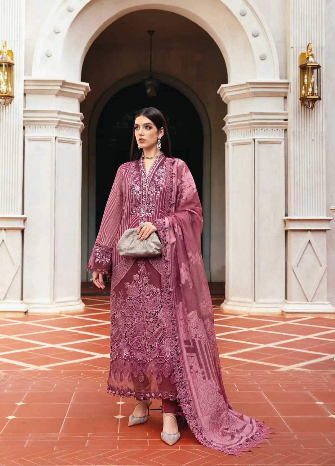 Maria B Luxury Velvet - Pink -