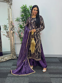 Pia - Cutdana Velvet- Purple-