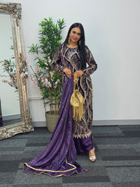 Pia - Cutdana Velvet- Purple-