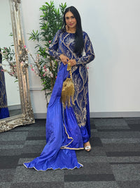 Pia - Cutdana Velvet- Blue-