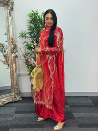 Pia - Cutdana Velvet- Red-