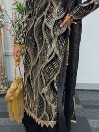 Pia - Cutdana Velvet- Black