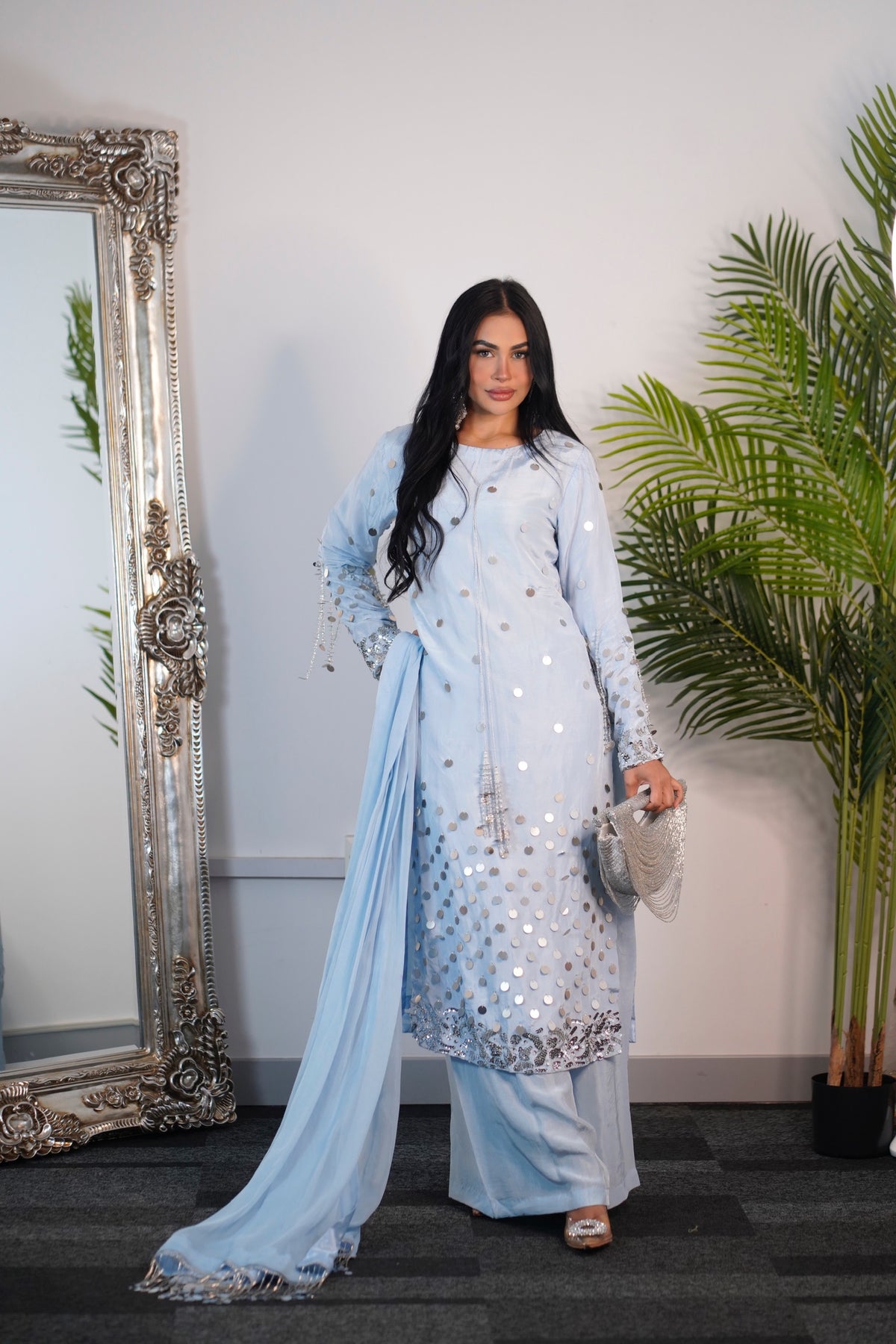 Afshan - sky blue