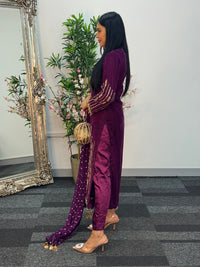 Preorder 4 weeks - “Khawab” Luxury Velvet - plum