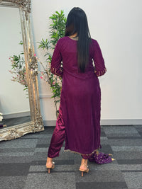 Preorder 4 weeks - “Khawab” Luxury Velvet - plum
