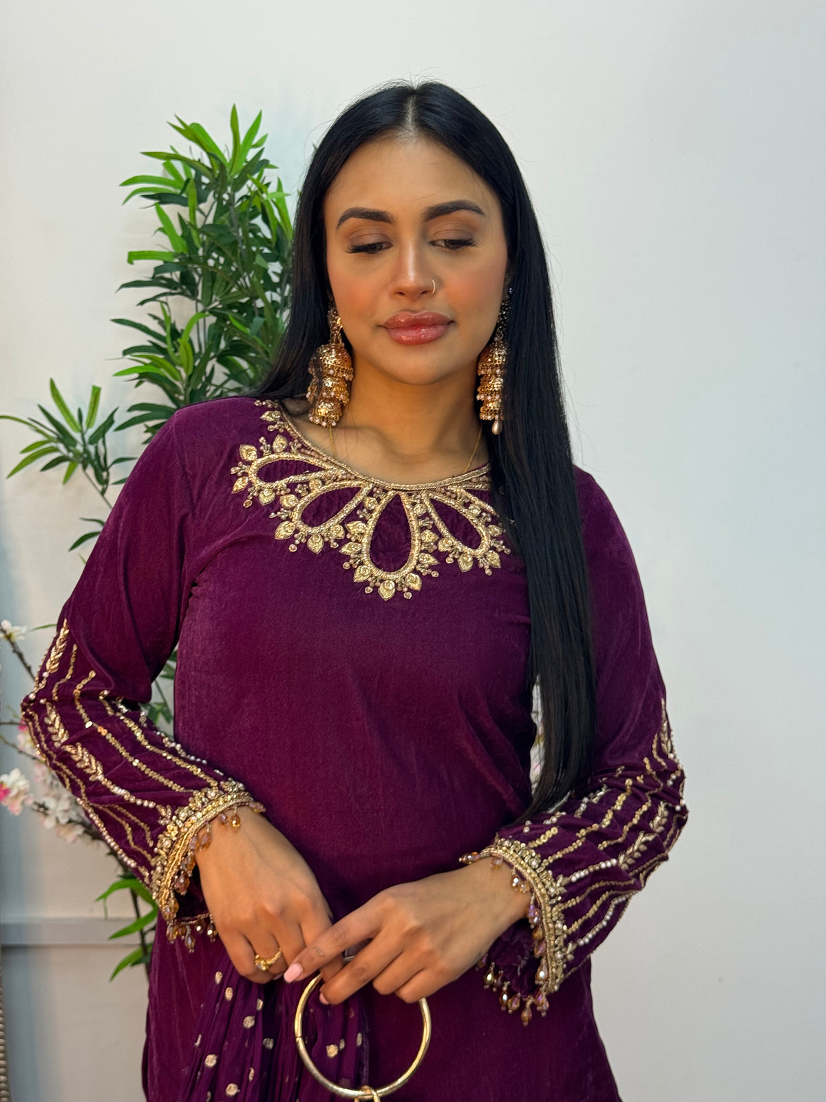 “Khawab” Luxury Velvet - plum