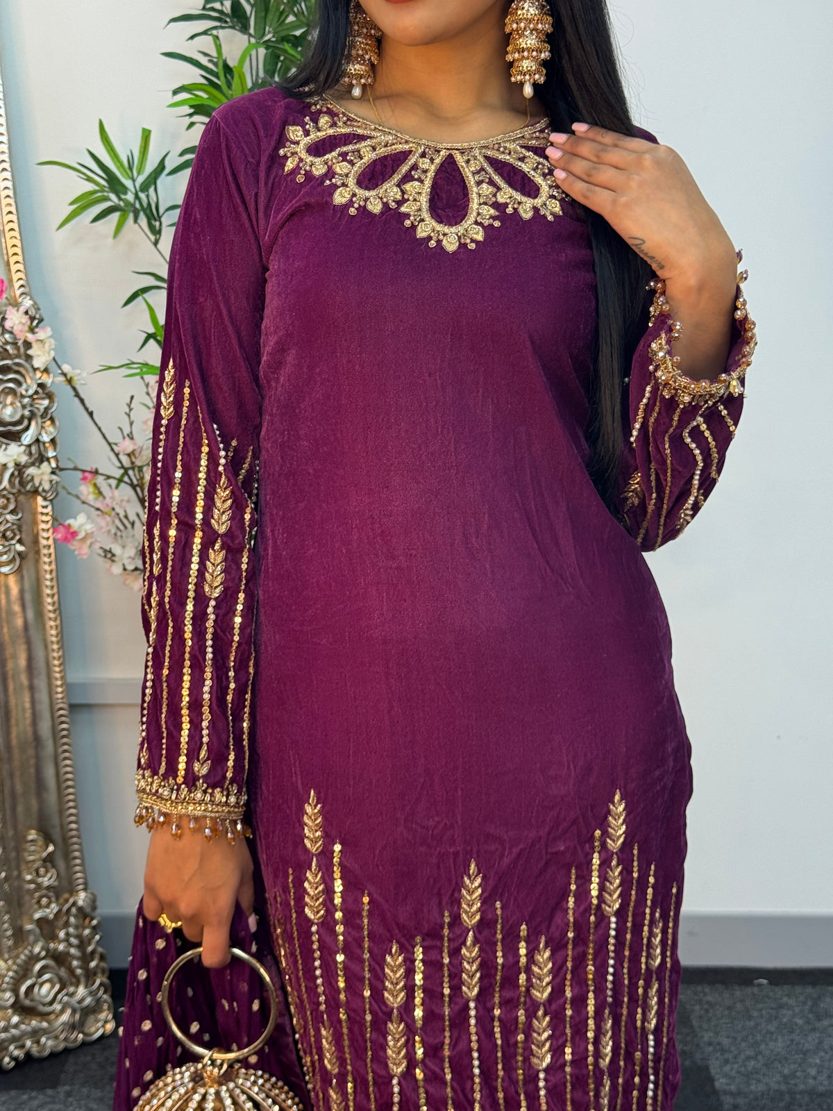 Preorder 4 weeks - “Khawab” Luxury Velvet - plum