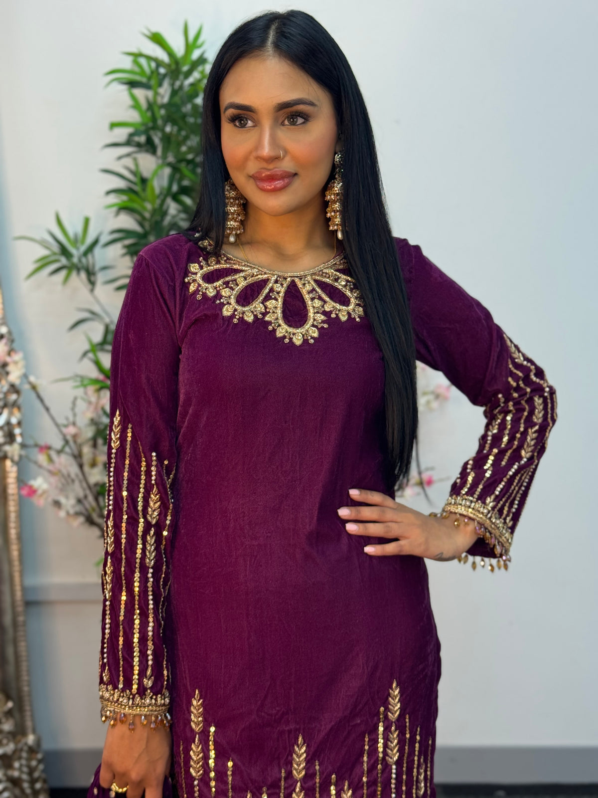 “Khawab” Luxury Velvet - plum