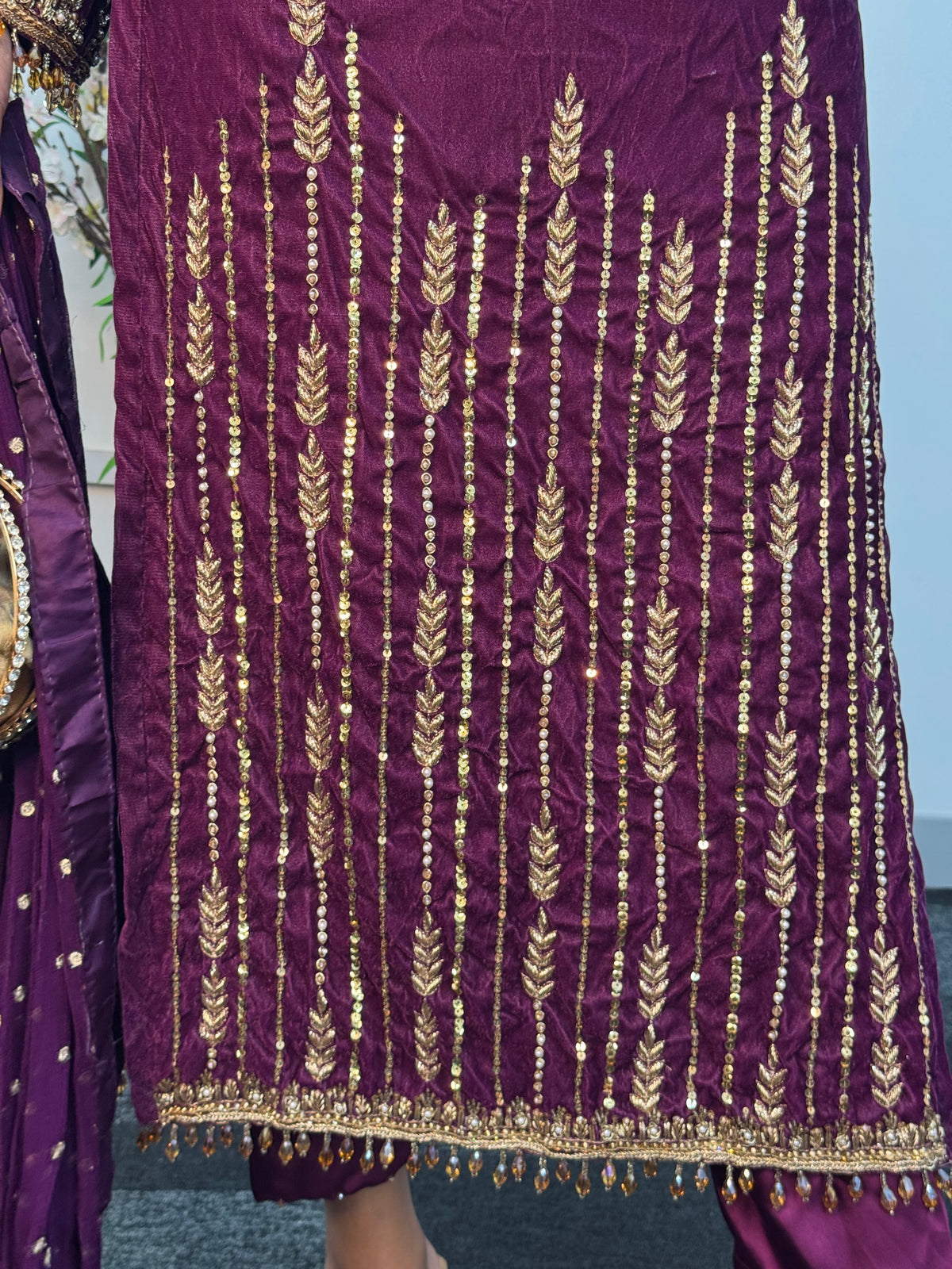 “Khawab” Luxury Velvet - plum