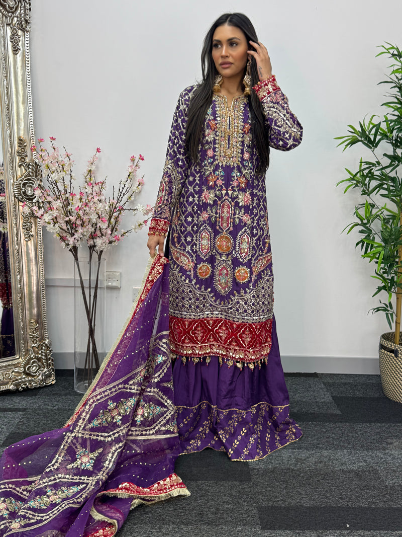Shagun - Sharara Maxi - Maria B inspired