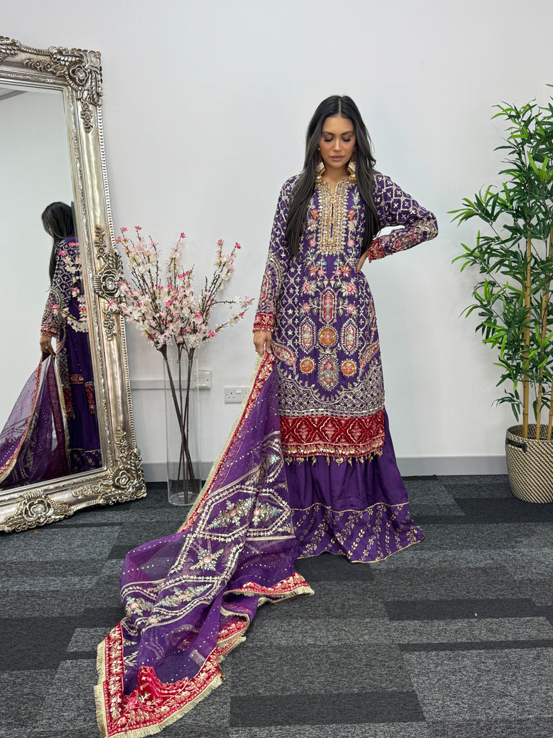 Shagun - Sharara Maxi - Maria B inspired