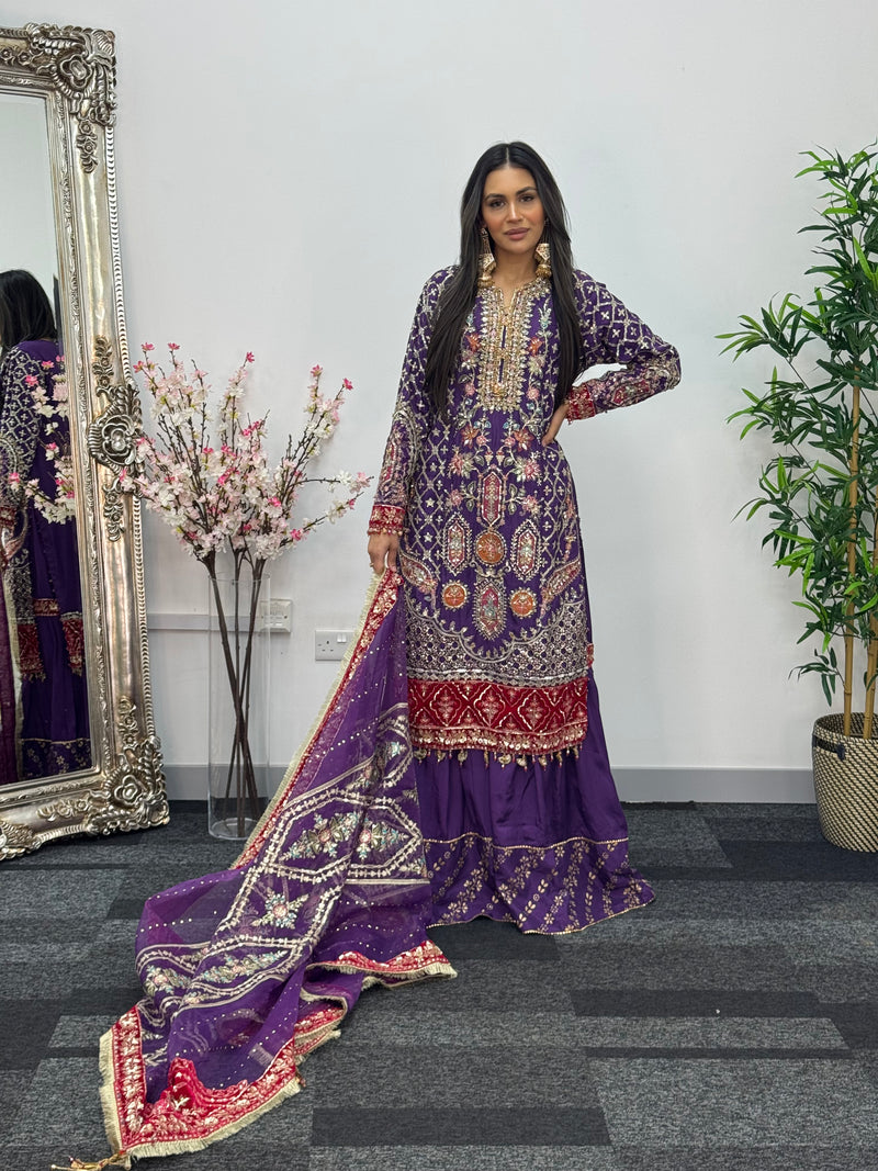 Shagun - Sharara Maxi - Maria B inspired