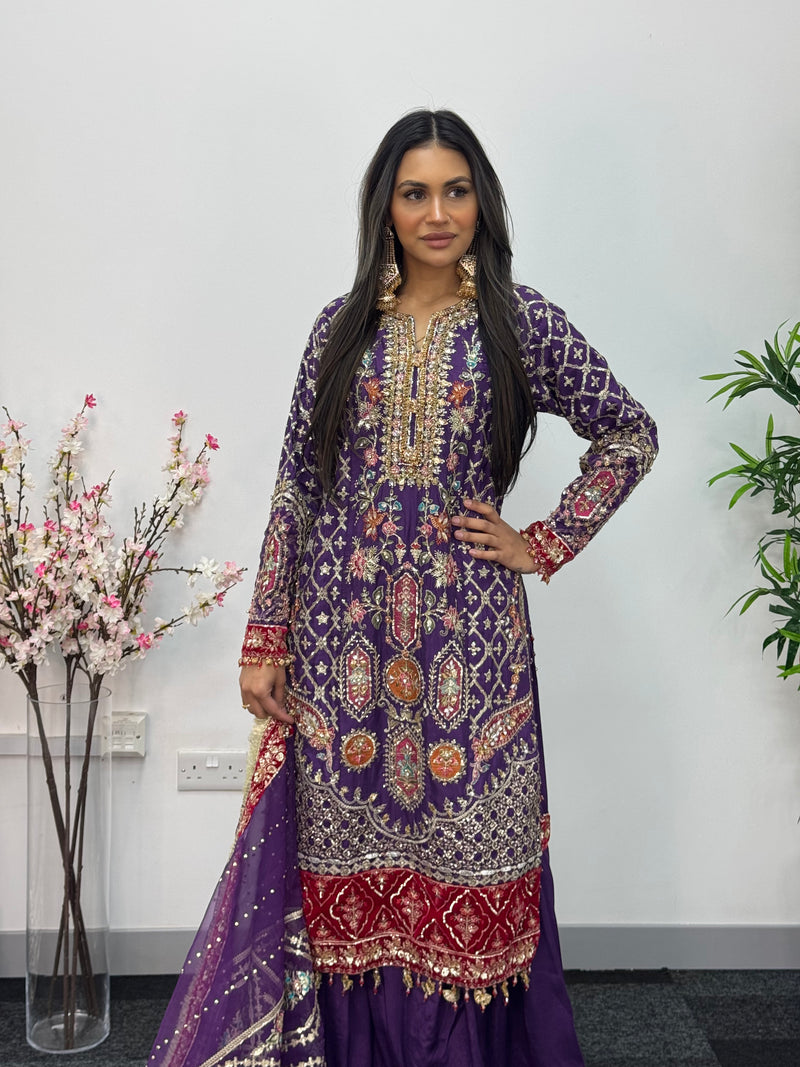 Shagun - Sharara Maxi - Maria B inspired