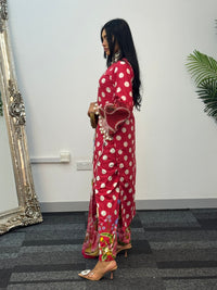 Maria B MPrints Lawn - Polka Dots - Red