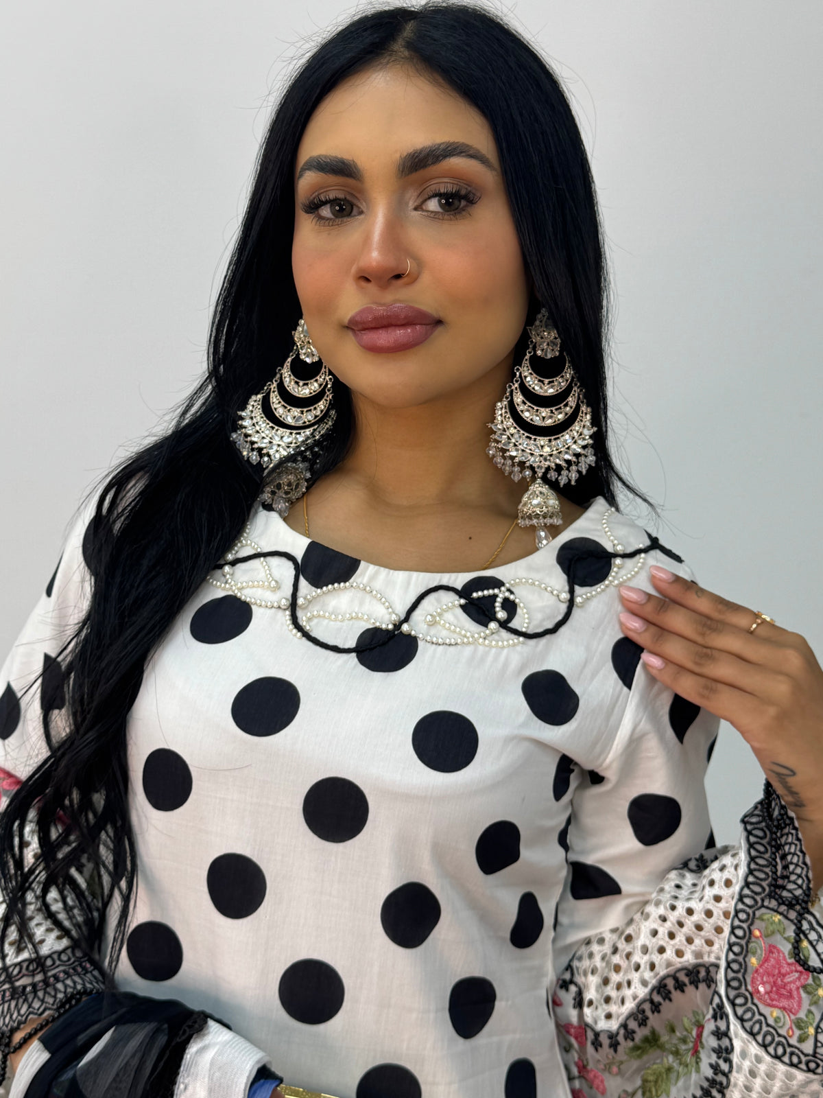 Maria B MPrints Lawn - Polka Dots - Black