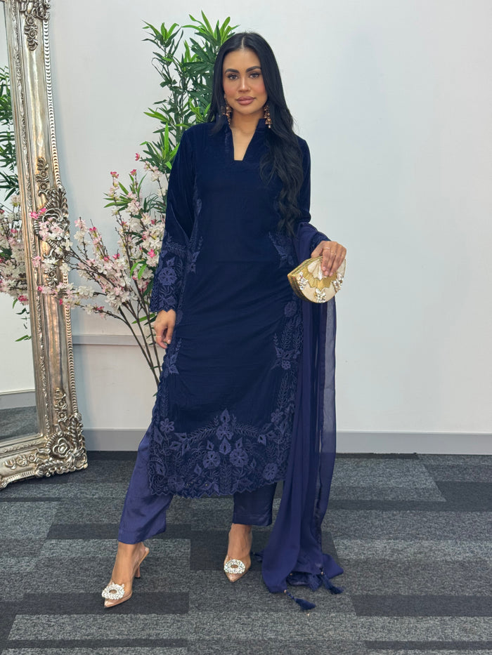 Pearl Cutwork - Blue