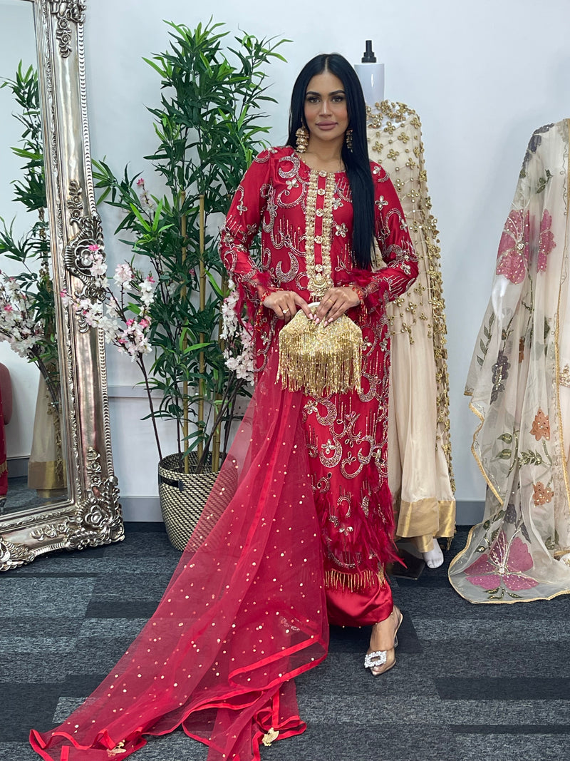 Mala - cutdana - Red