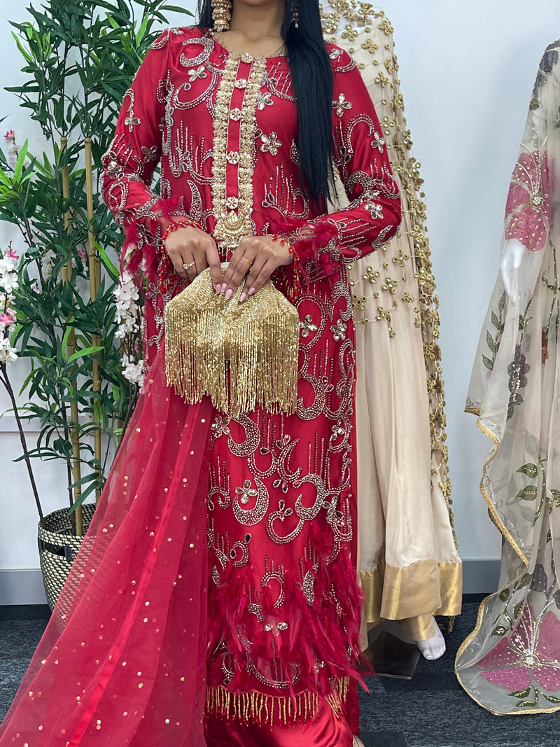 Mala - cutdana - Red