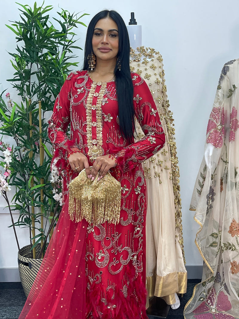 Mala - cutdana - Red