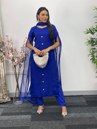 Floor Length Sleeves - Blue - T