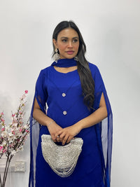 Floor Length Sleeves - Blue - T