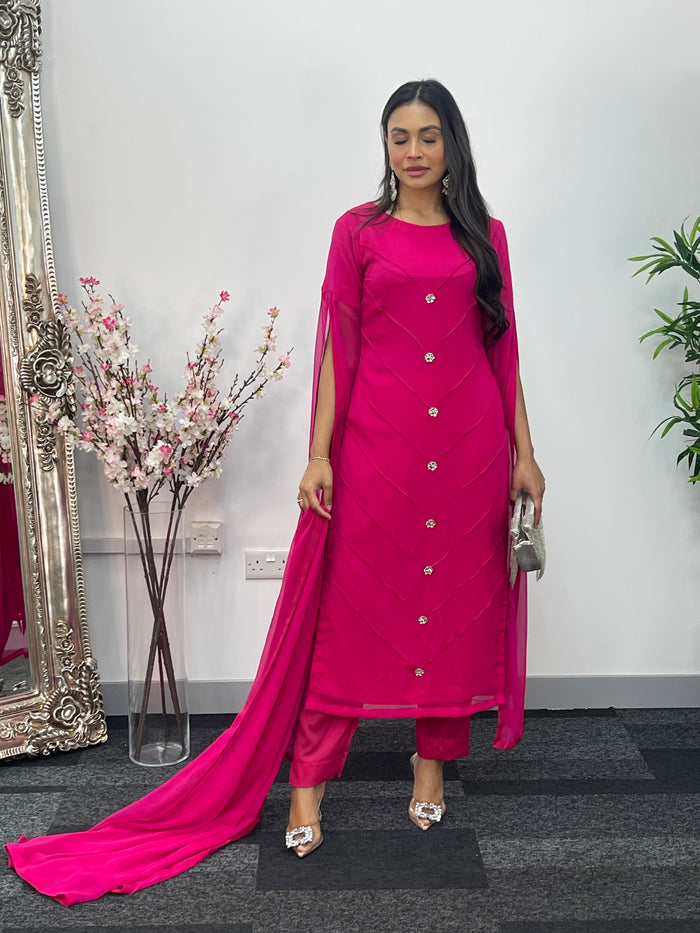Floor Length Sleeves - Pink - T