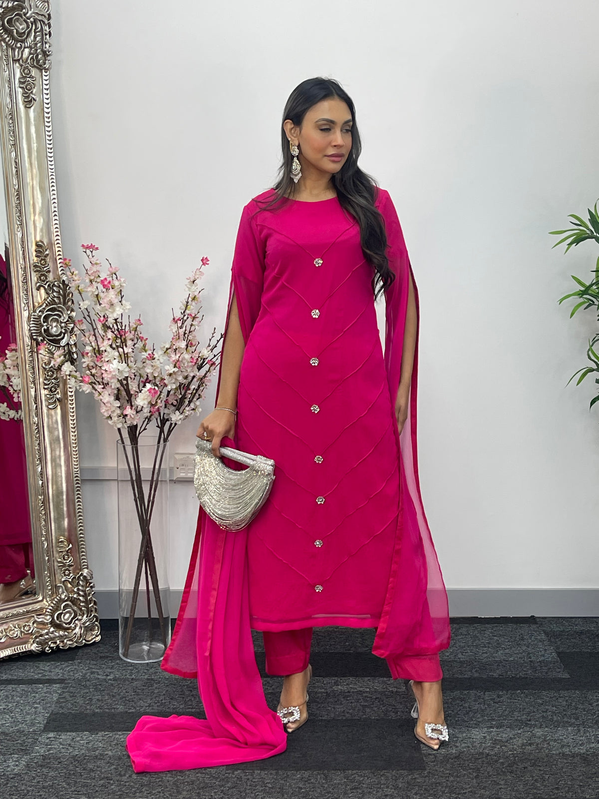 Floor Length Sleeves - Pink - T