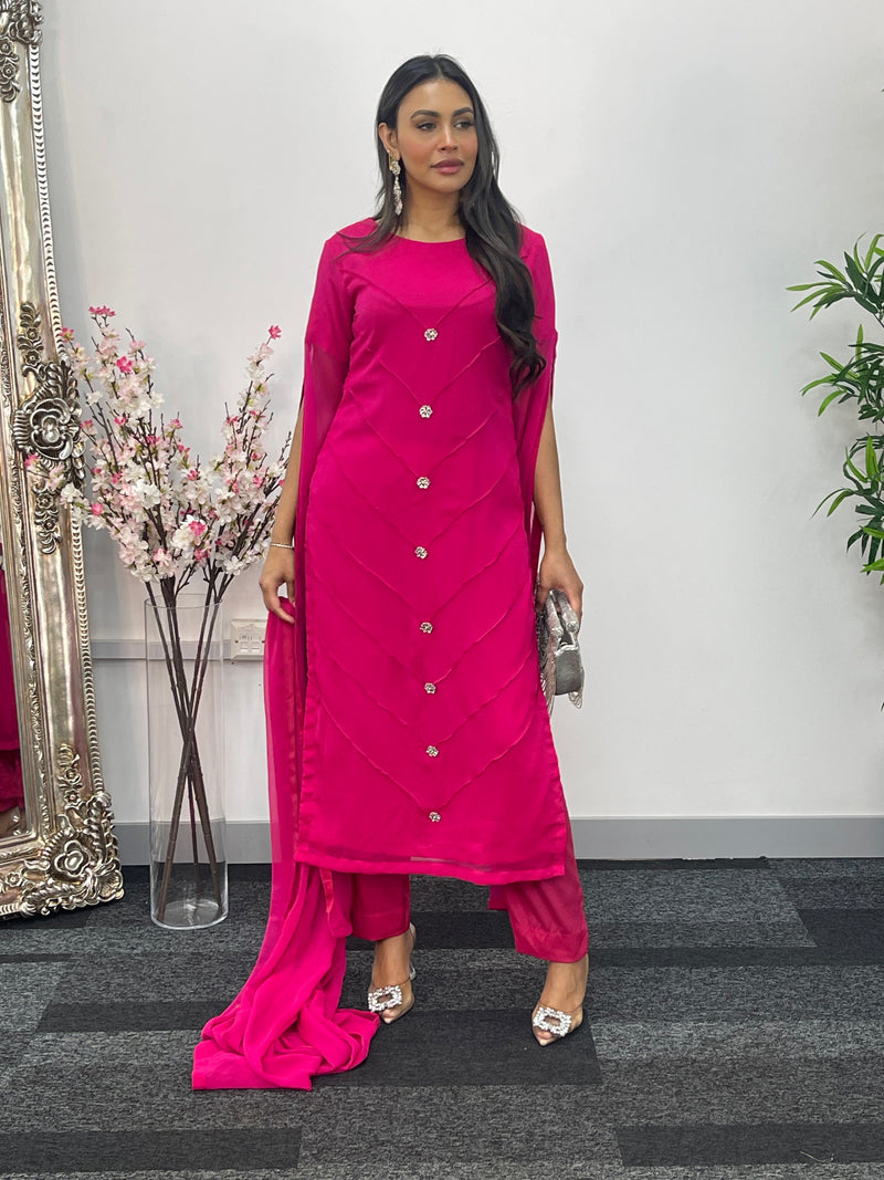 Floor Length Sleeves - Pink - T