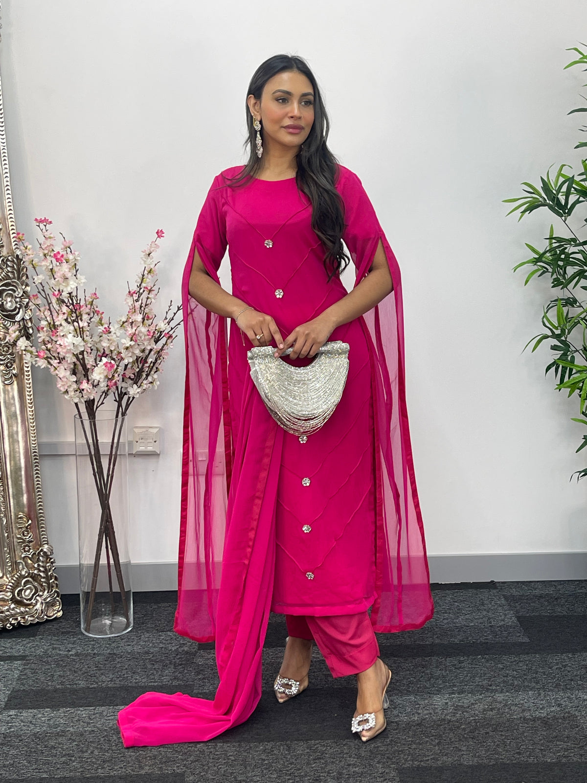 Floor Length Sleeves - Pink - T