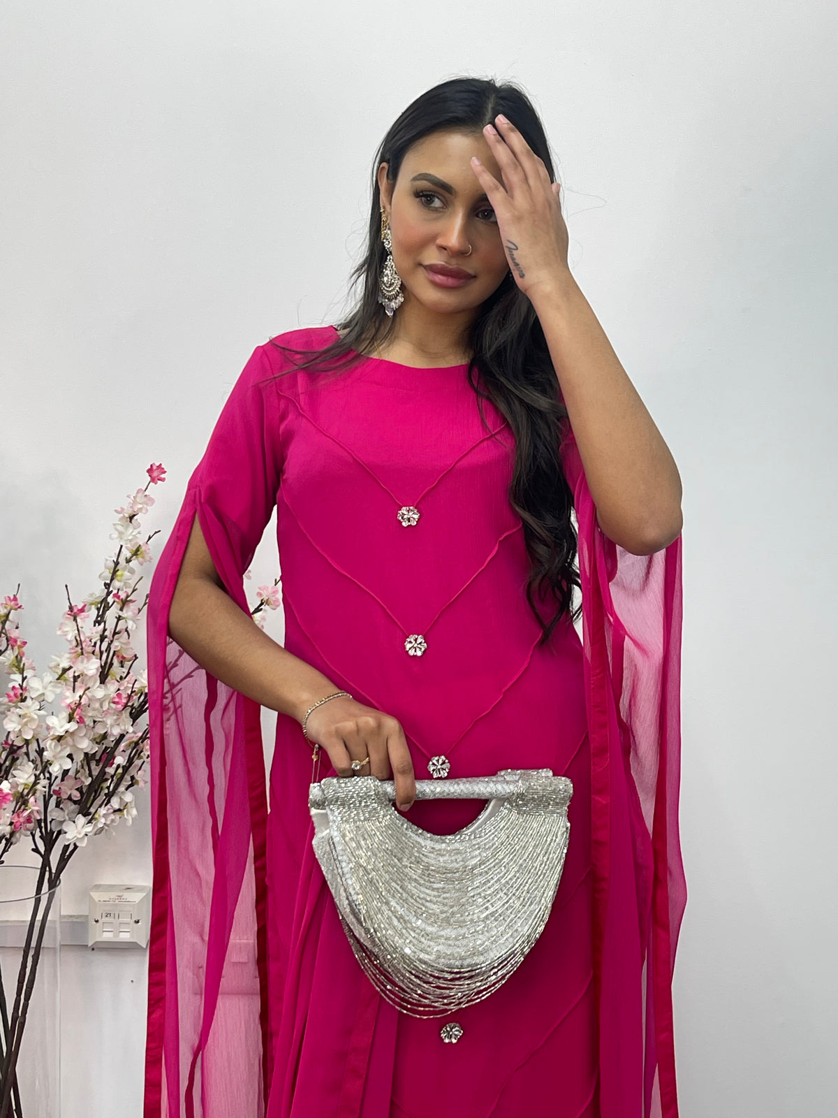 Floor Length Sleeves - Pink - T
