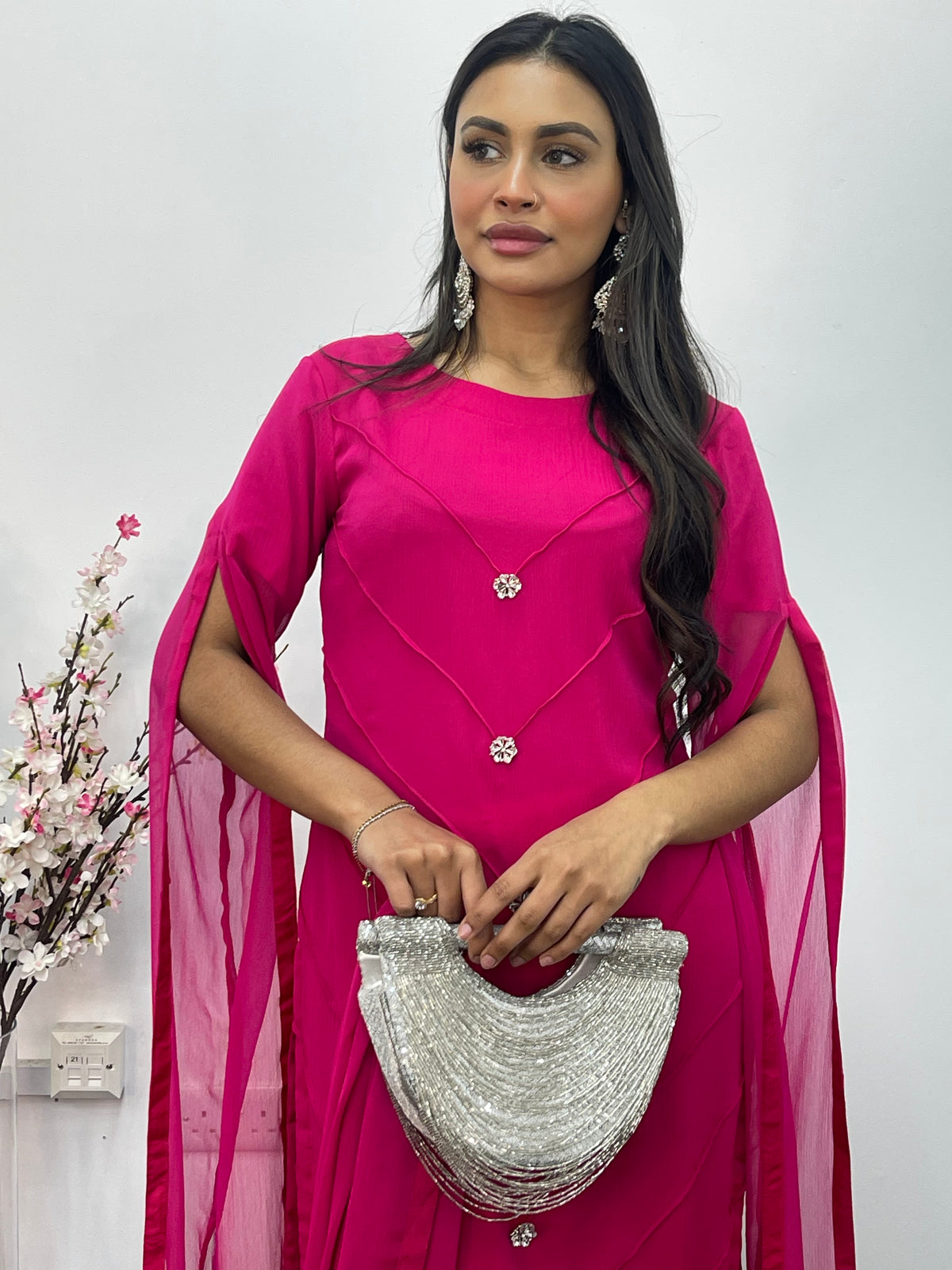 Floor Length Sleeves - Pink - T