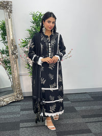 Nisha Black Linen - D