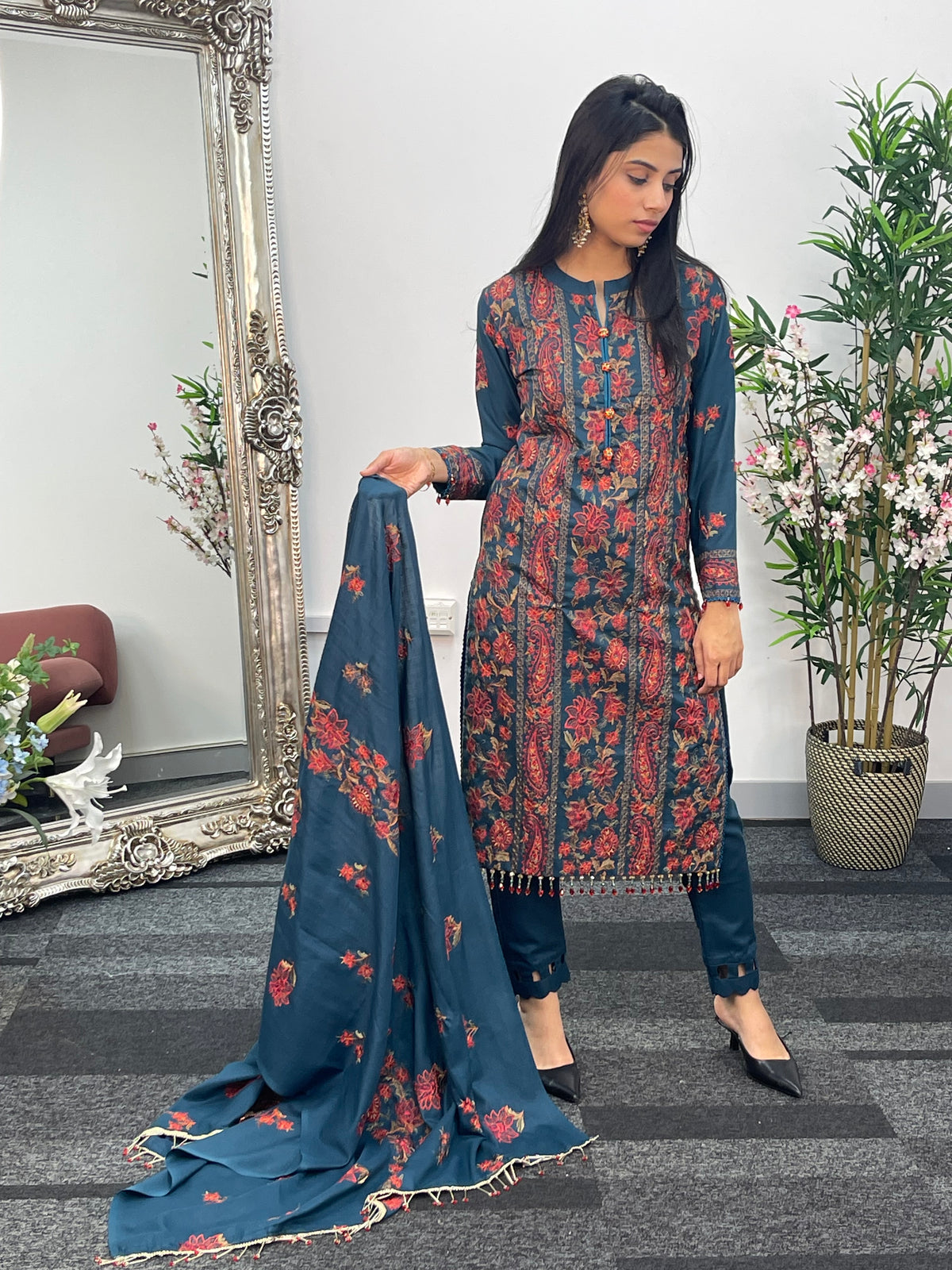 Teal Bareeze Karandi - AE